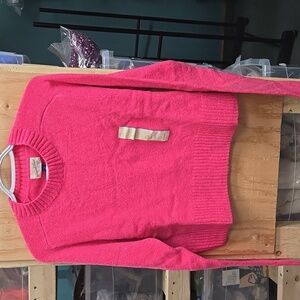 Universal Thread Size L Hot Pink Crew Neck Knit Sweater